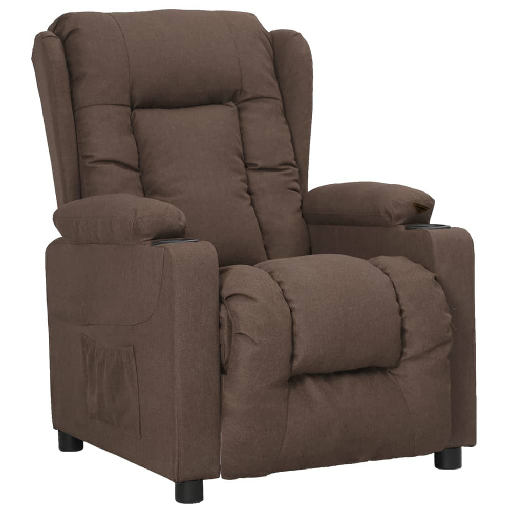 Recliner, taupe, fabric