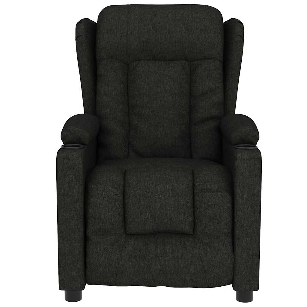 Massage chair, black, fabric