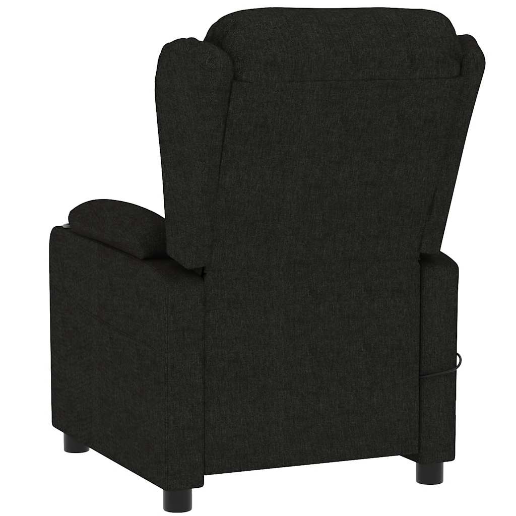 Massage chair, black, fabric
