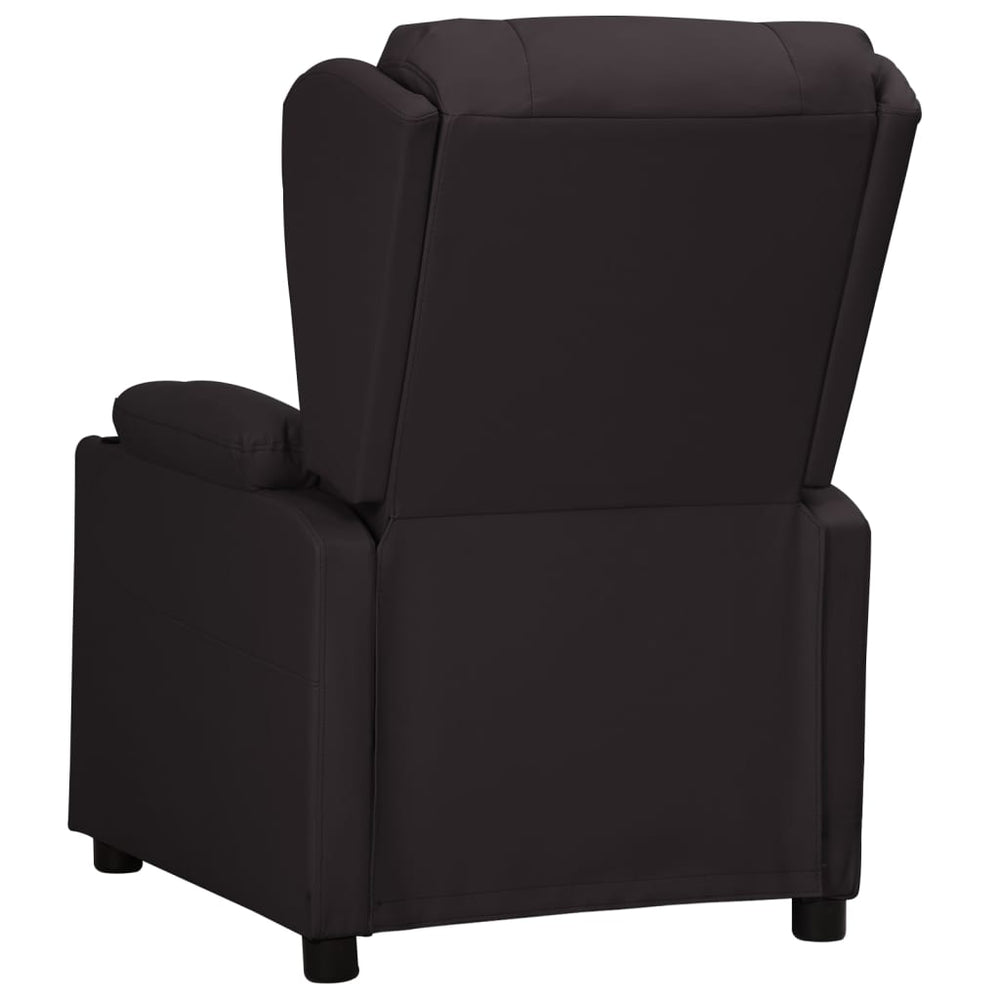 Recliner, black, faux leather