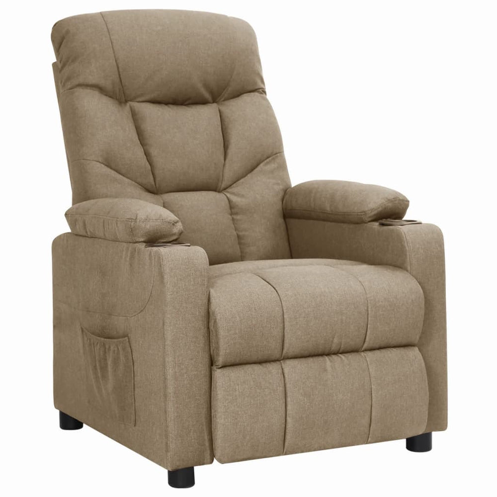 Recliner, taupe, fabric