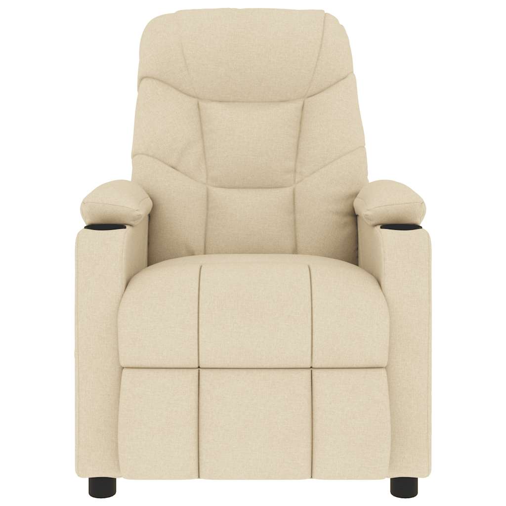 Massage chair, cream-colored, fabric