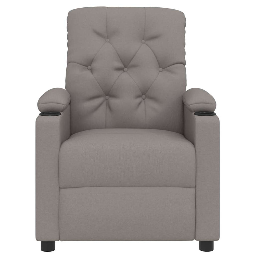 Recliner, taupe, fabric