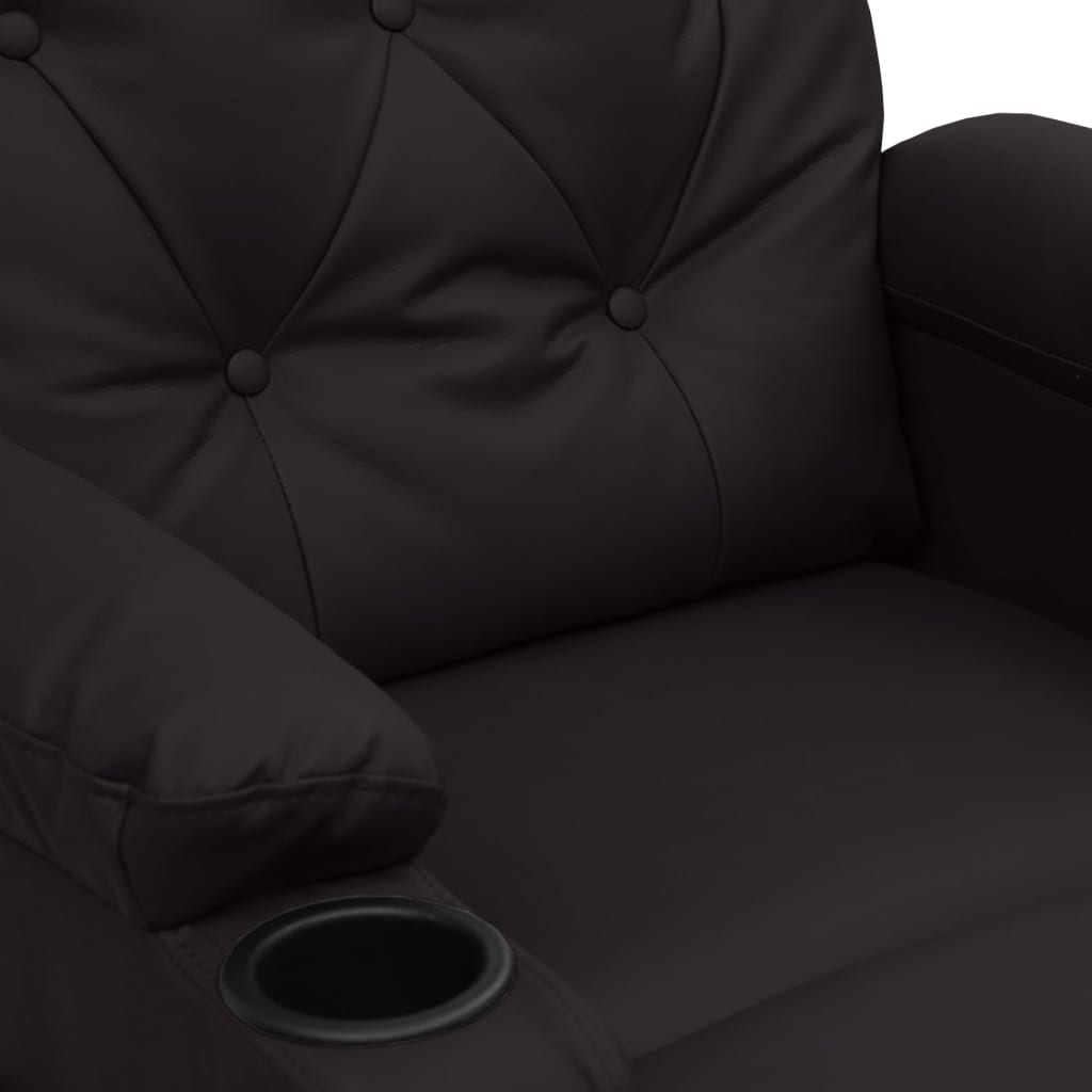 Massage chair, black, artificial leather