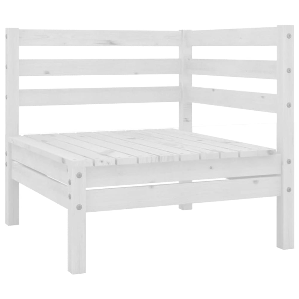 Two-seater garden sofa, white, solid pine wood