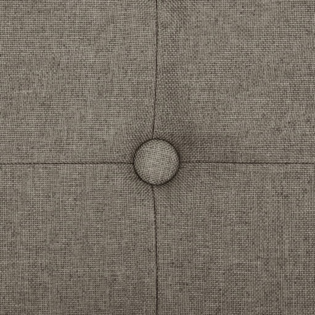 Folding Storage Bench, taupe, faux linen