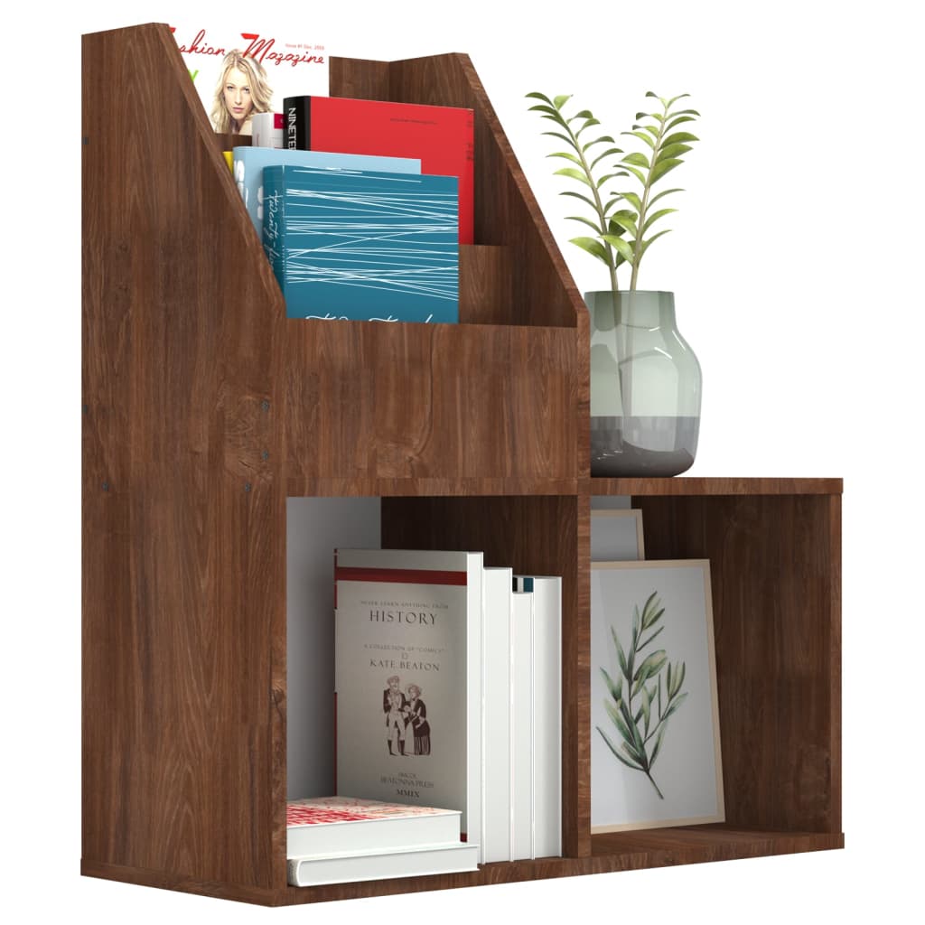 Children's magazine rack, brown oak, 71x30x78.5cm, wood