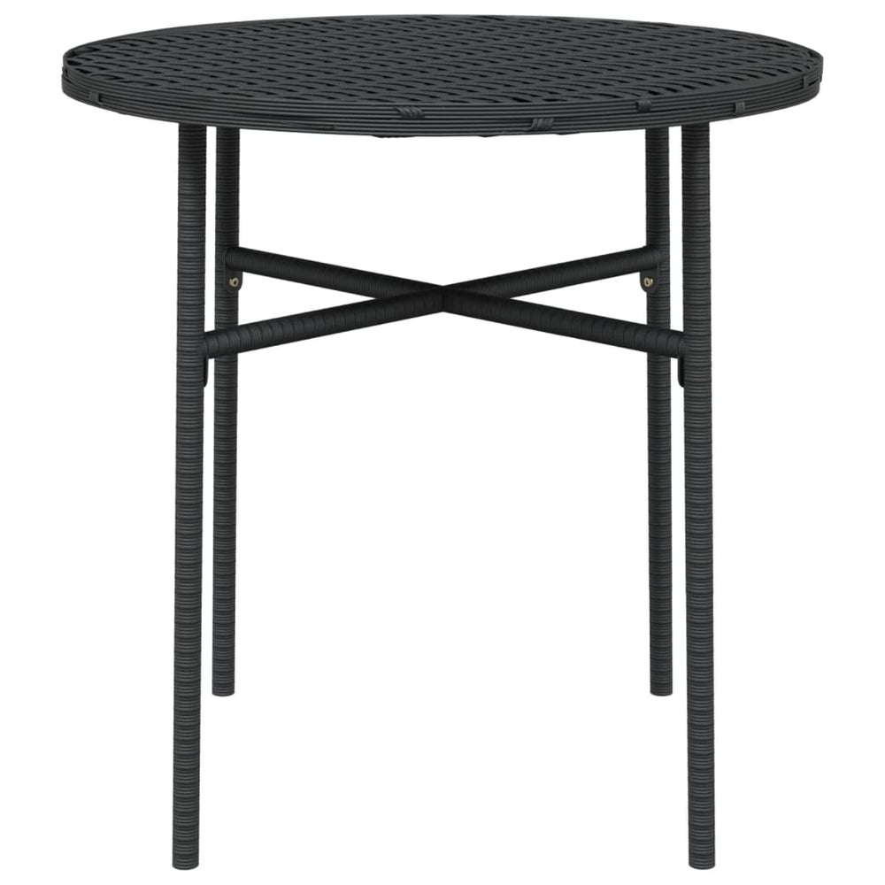 Tea table, black, 45cm, polyrattan