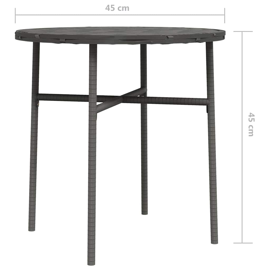 Tea table, gray, 45cm, polyrattan