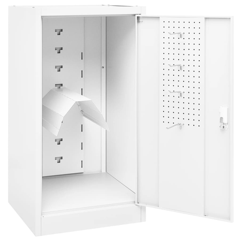 Spintelė balnui, baltos spalvos, 53x53x105cm, plienas