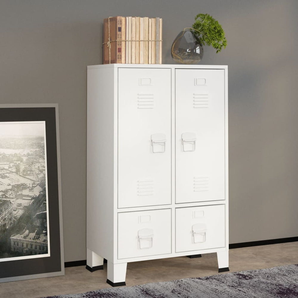 Wardrobe, white, 67x35x107cm, steel