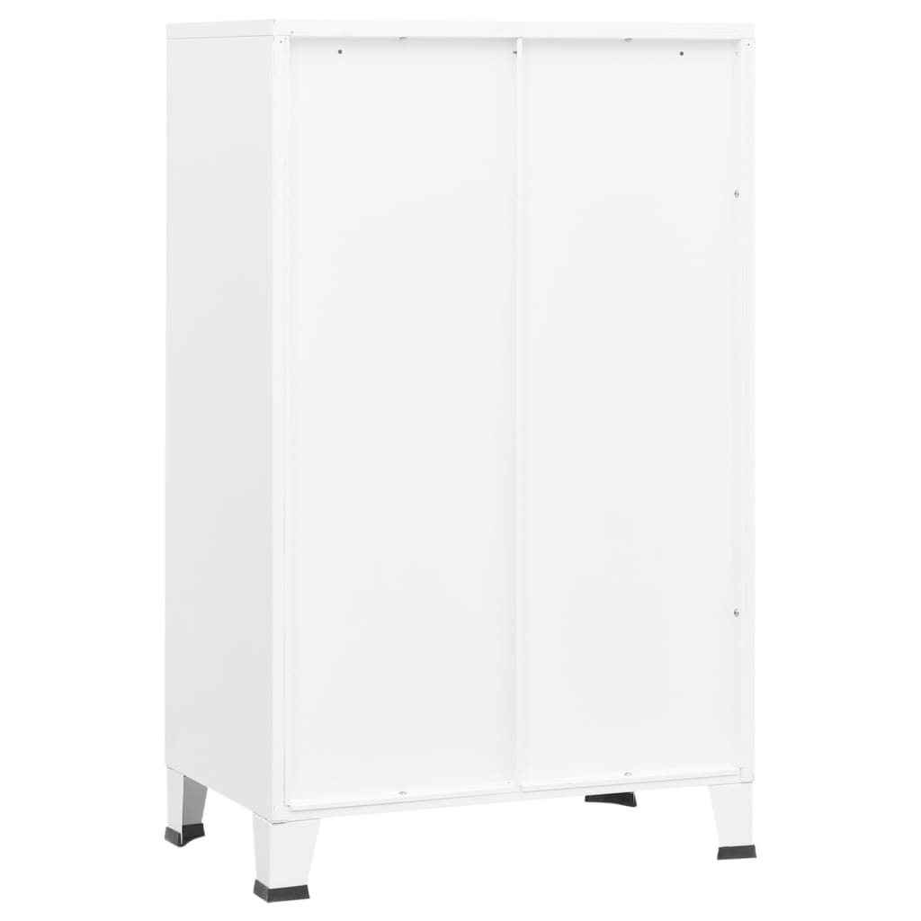 Sandėliavimo spintelė, balta, 70x40x115cm, metalas, pramoninė