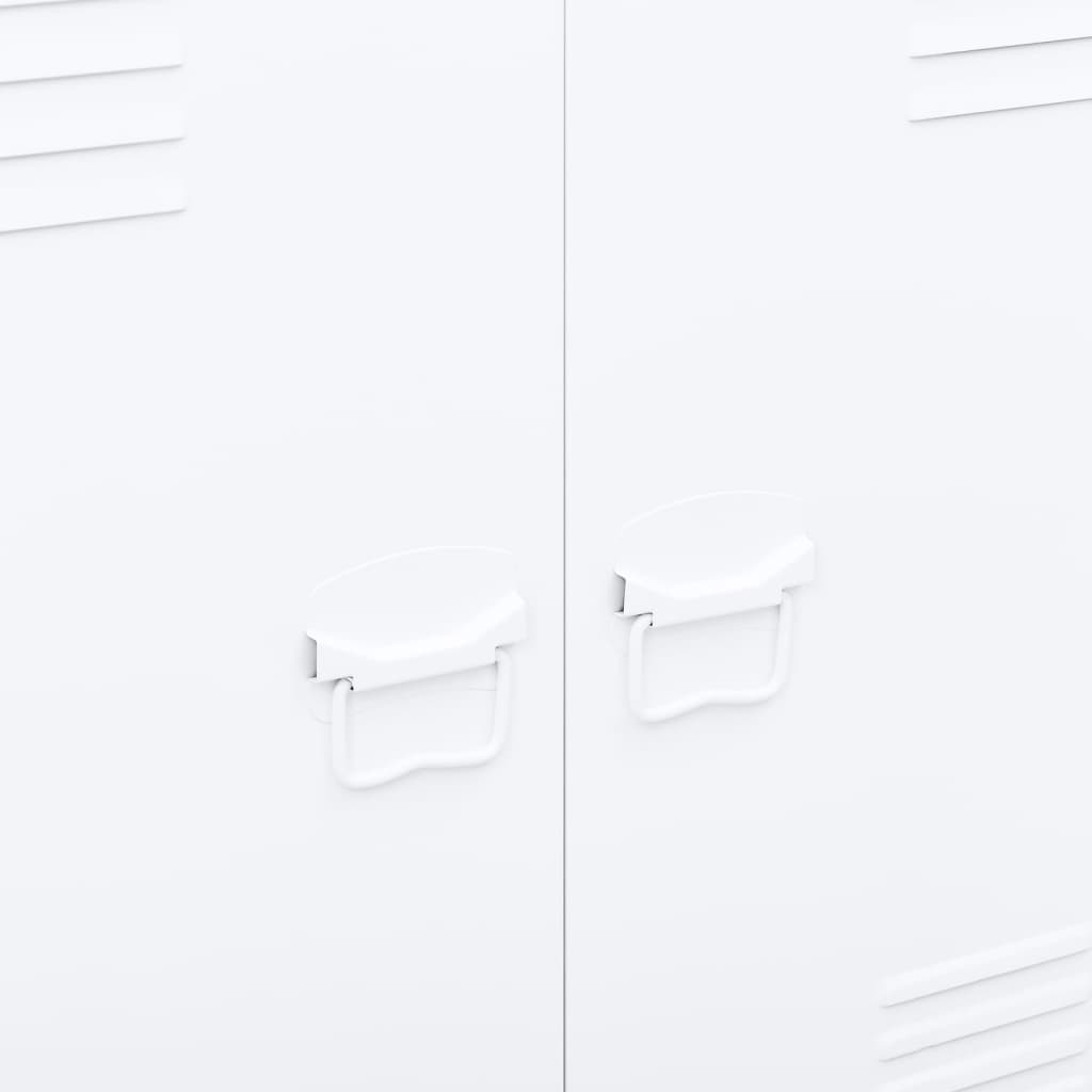 Storage cabinet, white, 90x40x100cm, steel, industrial