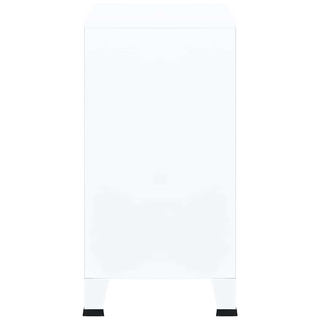 Storage cabinet, white, 75x40x80cm, steel, industrial