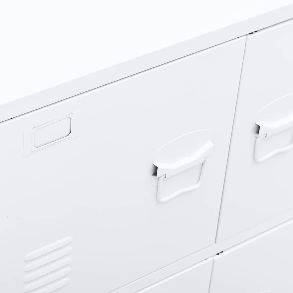 Storage cabinet, white, 75x40x80cm, steel, industrial