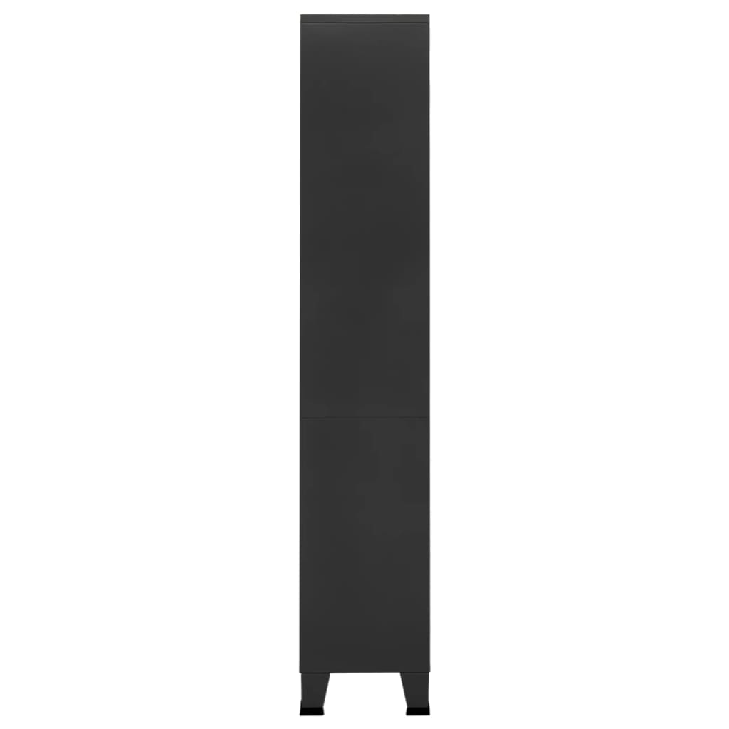 Lentyna knygoms, antracito, 80x32x180cm, plienas