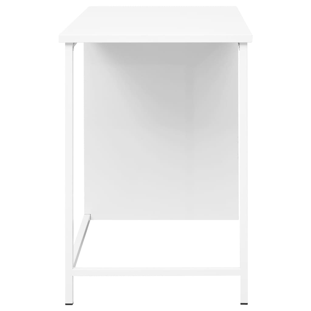 Rakstāmgalds ar atvilktnēm, balts, 105x52x75cm, tērauds