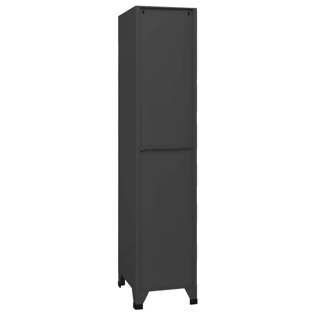 Changing room locker, anthracite, 38x45x180cm, steel