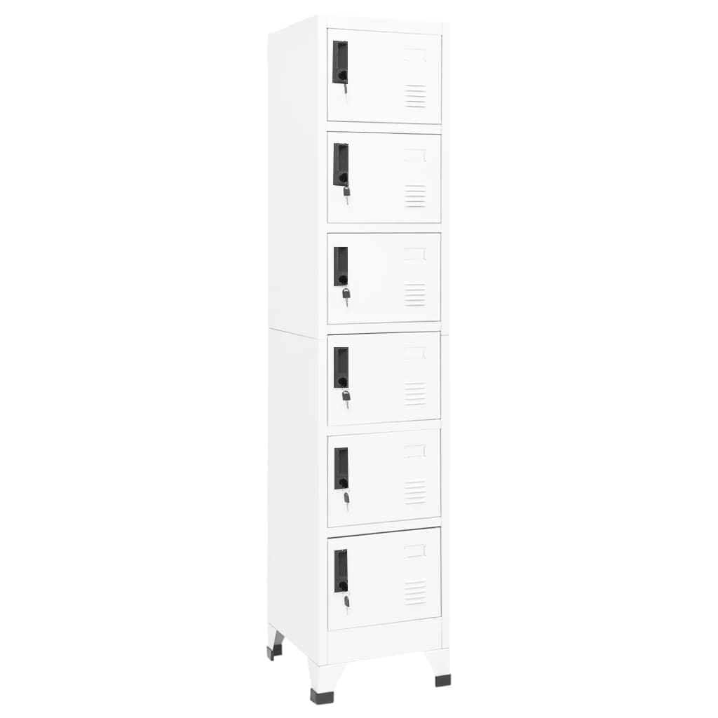 Changing room locker, white, 38x40x180cm, steel