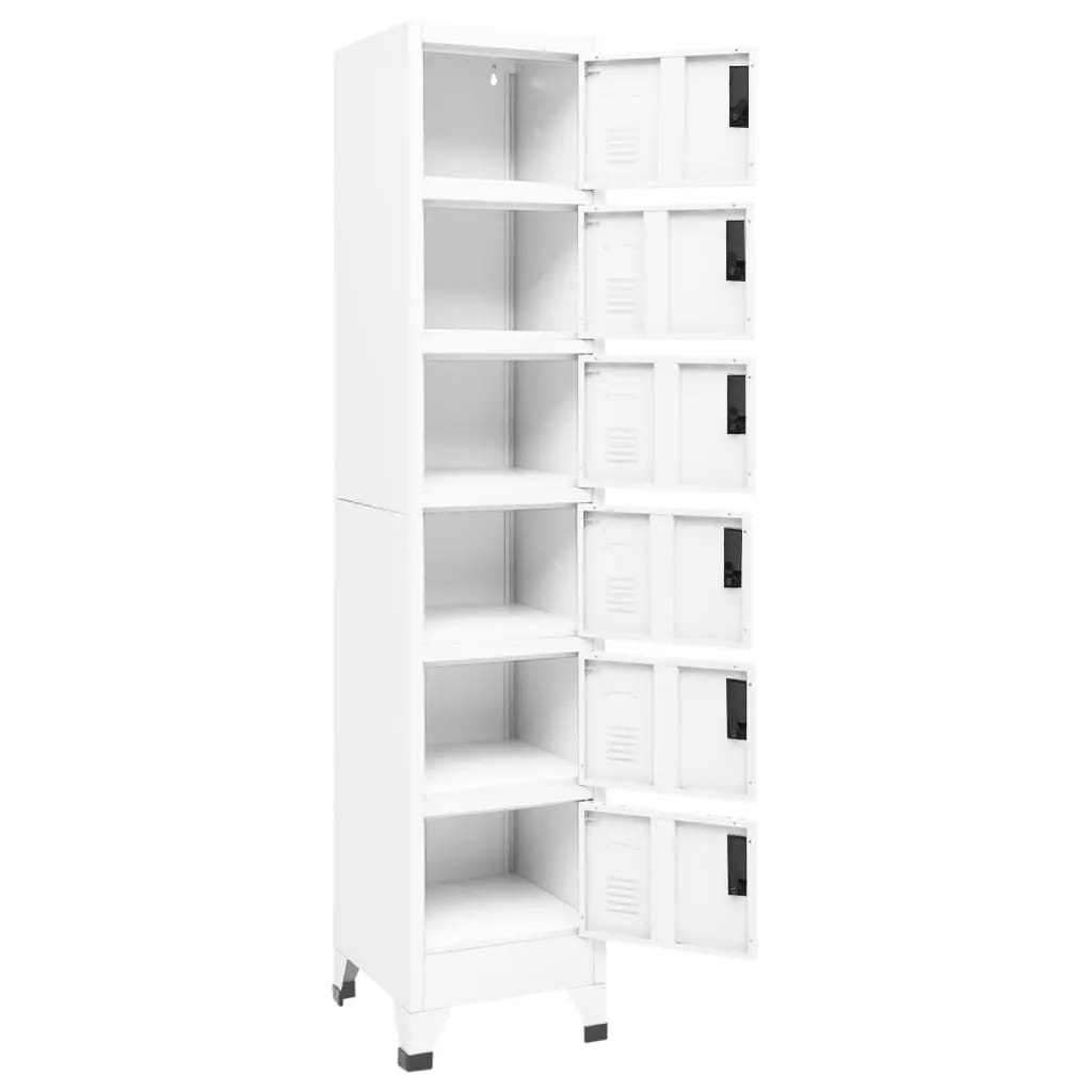 Changing room locker, white, 38x40x180cm, steel