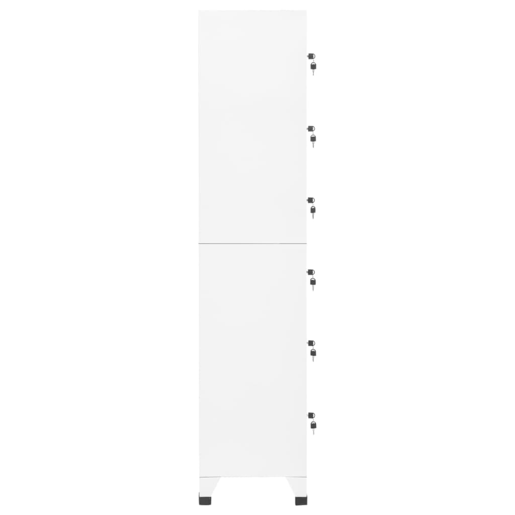 Changing room locker, white, 38x40x180cm, steel