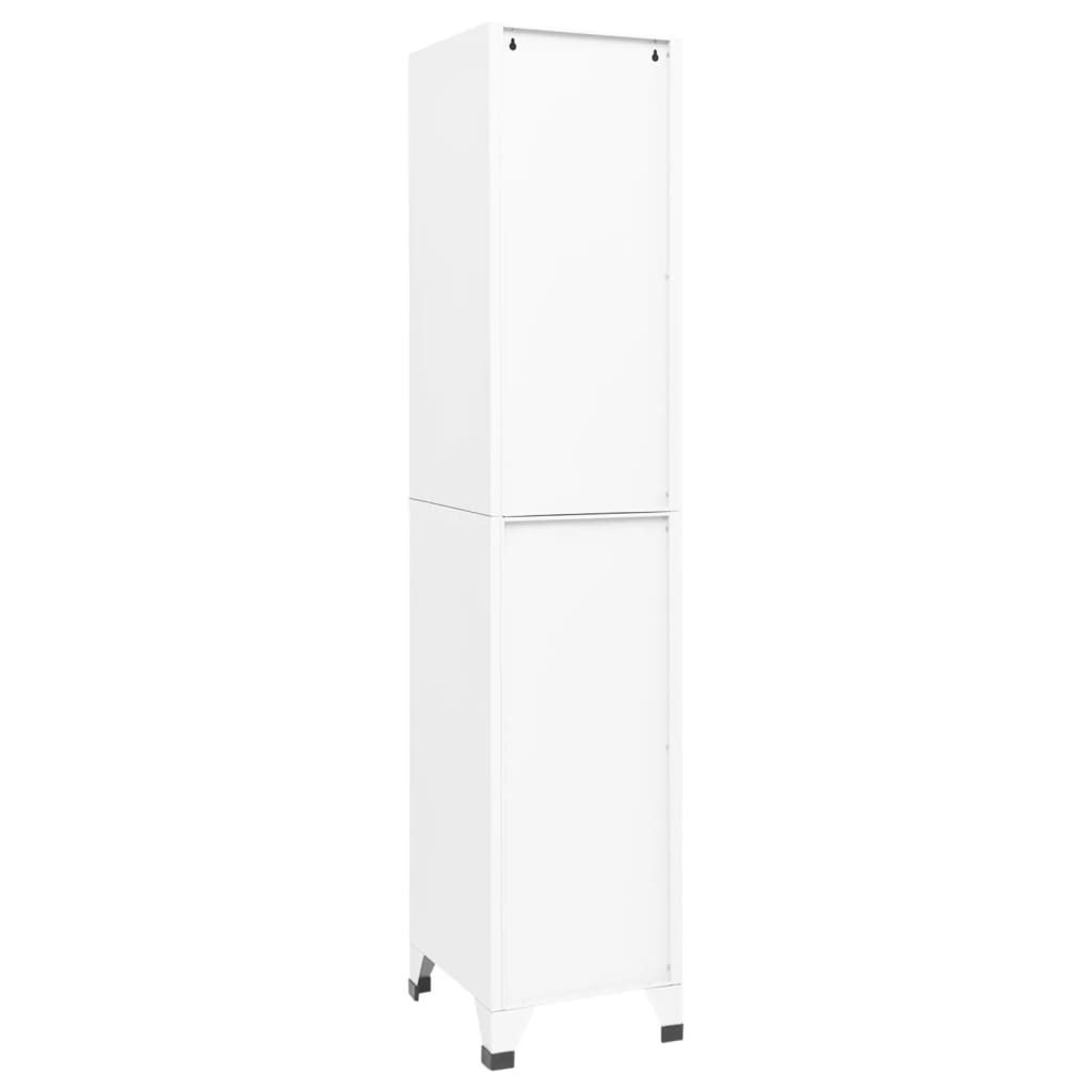Changing room locker, white, 38x40x180cm, steel