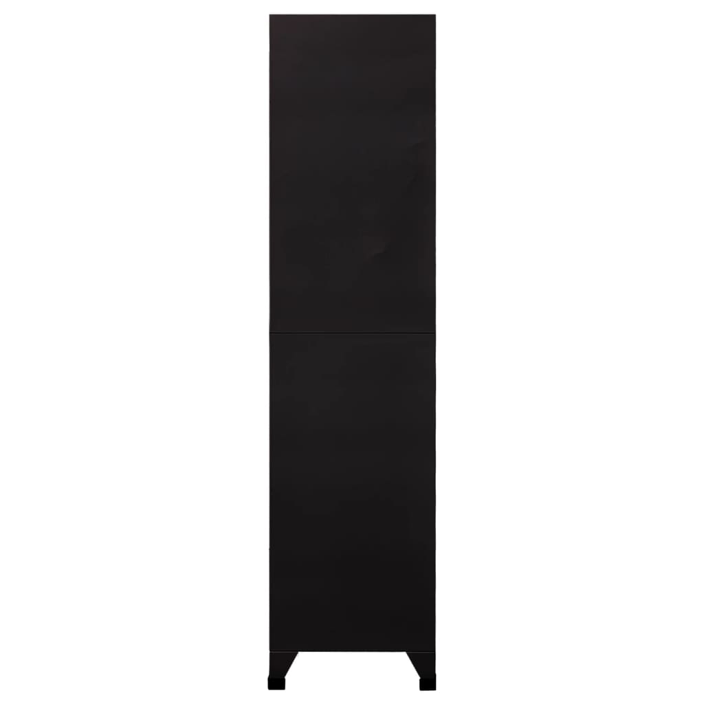 Changing room locker, black, 90x45x180cm, steel
