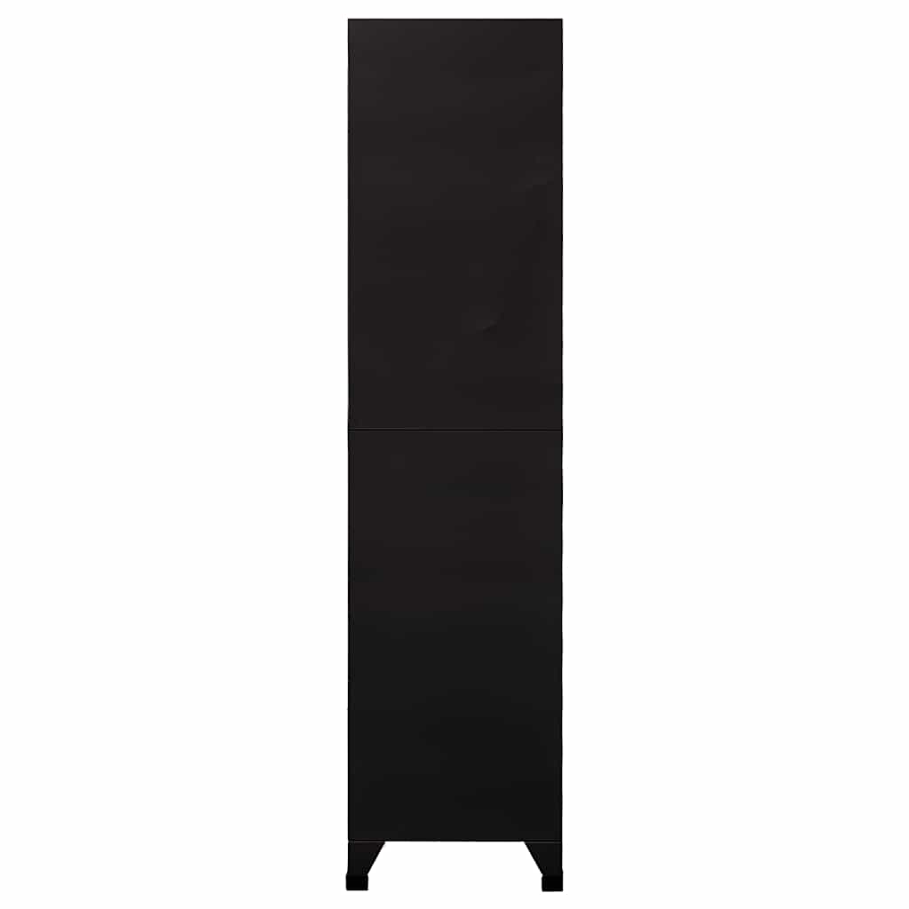 Persirengimo spintelė, juodos spalvos, 90x40x180cm, plienas