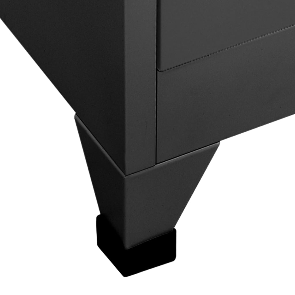 Changing room locker, anthracite, 90x40x180cm, steel