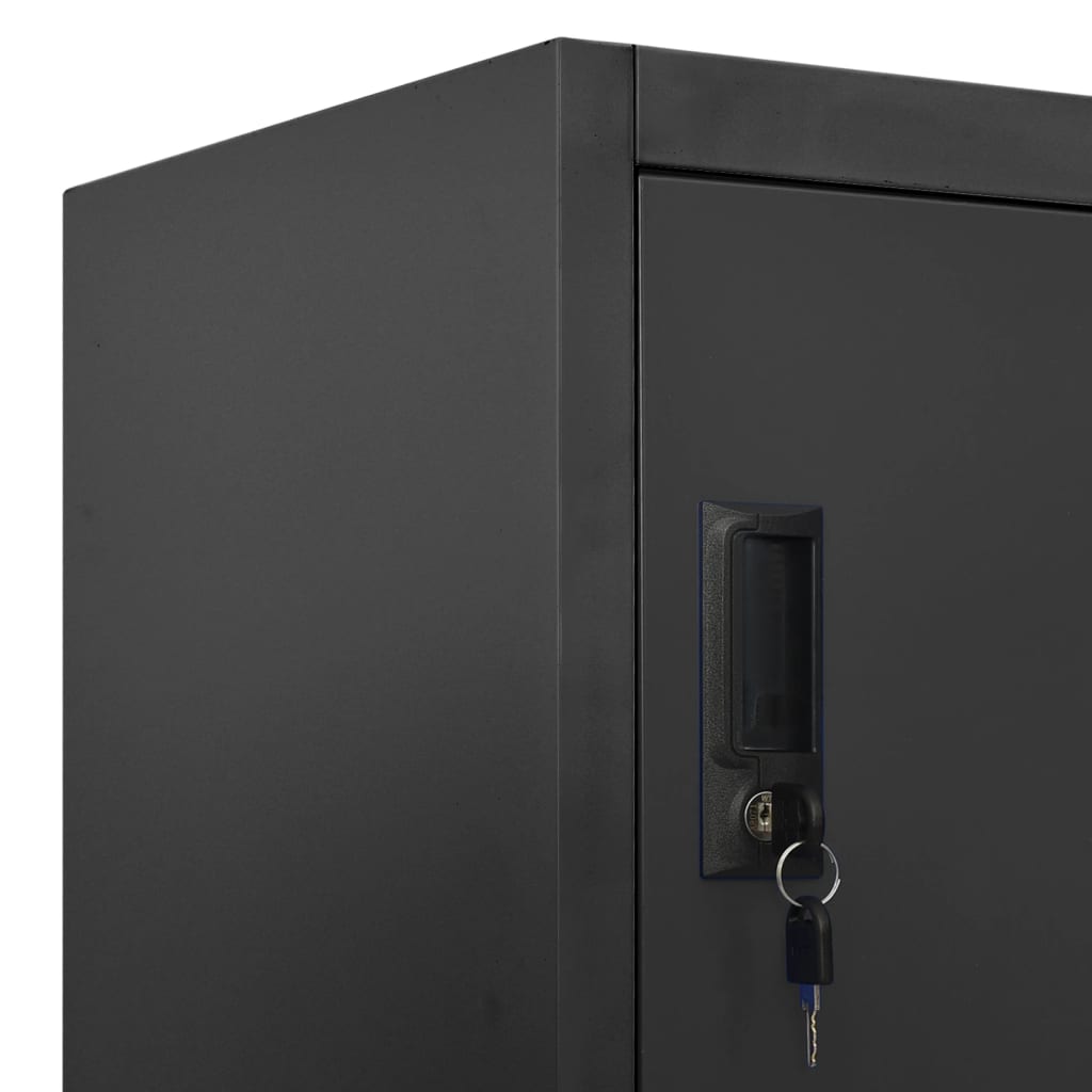 Changing room locker, anthracite, 90x40x180cm, steel