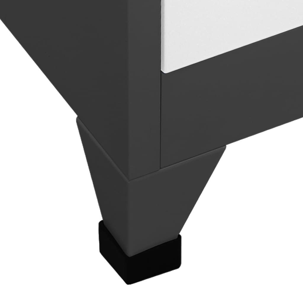 Changing room locker, anthracite/white, 90x40x180cm, steel