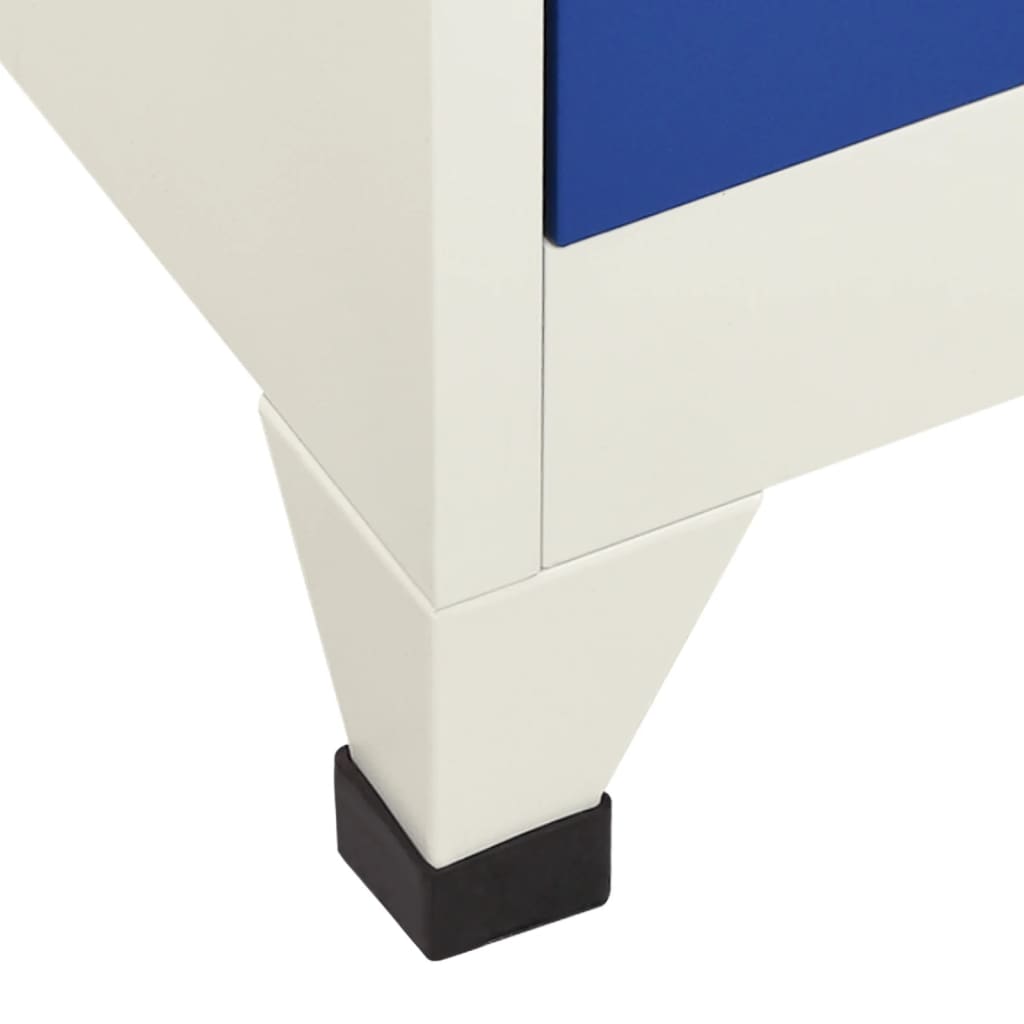 Changing room locker, grey and blue, 90x40x180cm, steel