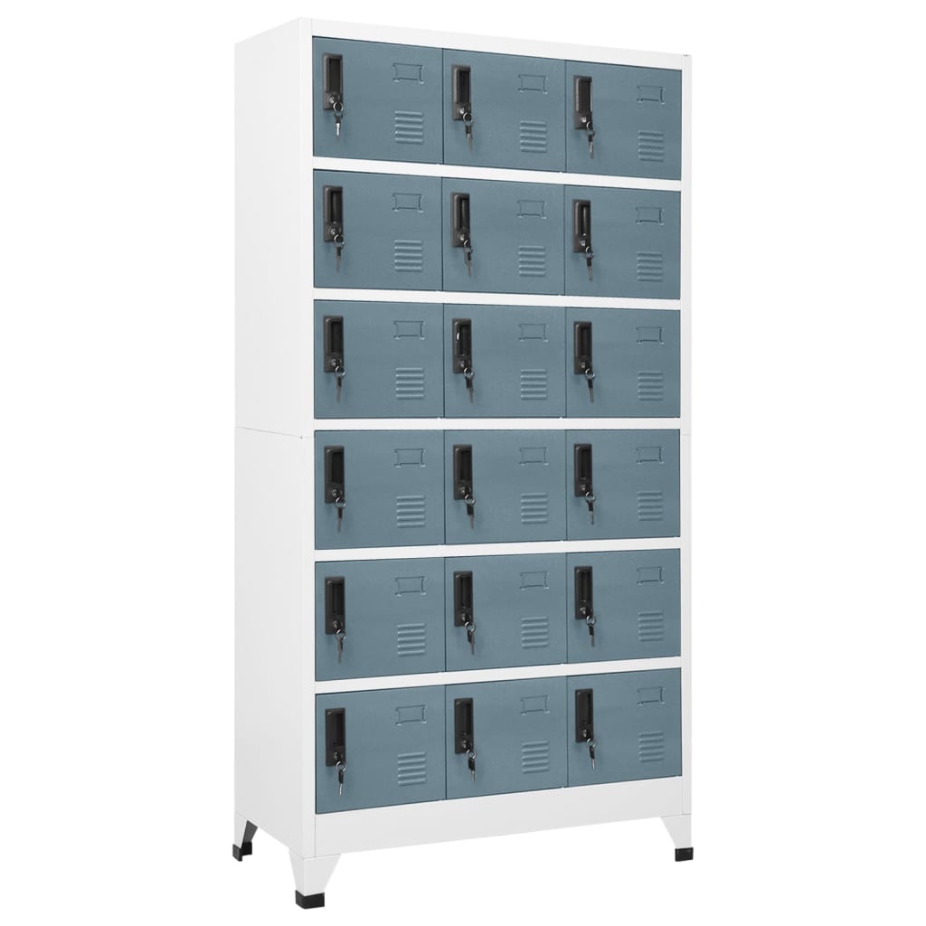 Changing Room Locker, grey, 90x40x180cm, steel