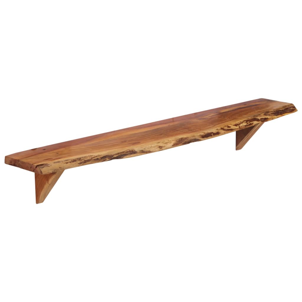 Wall shelves, 2 pcs., 110x20x18cm, solid acacia