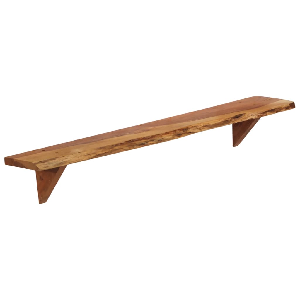 Wall shelves, 2 pcs., 110x20x18cm, solid acacia