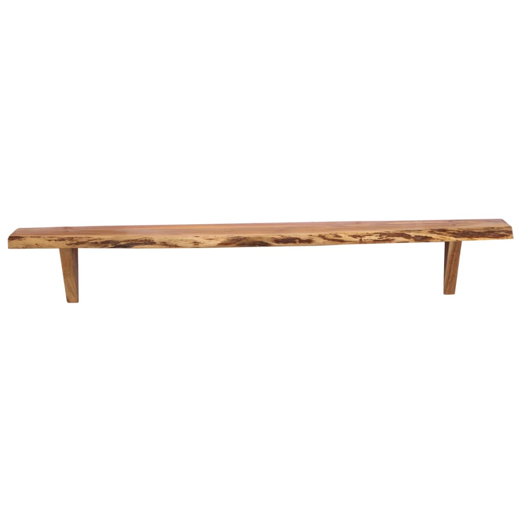 Wall shelves, 2 pcs., 110x20x18cm, solid acacia