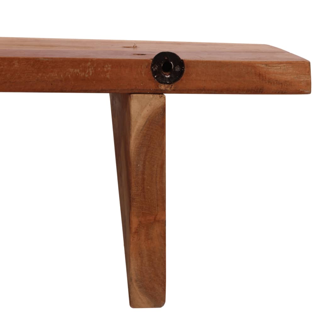Wall shelves, 2 pcs., 110x20x18cm, solid acacia