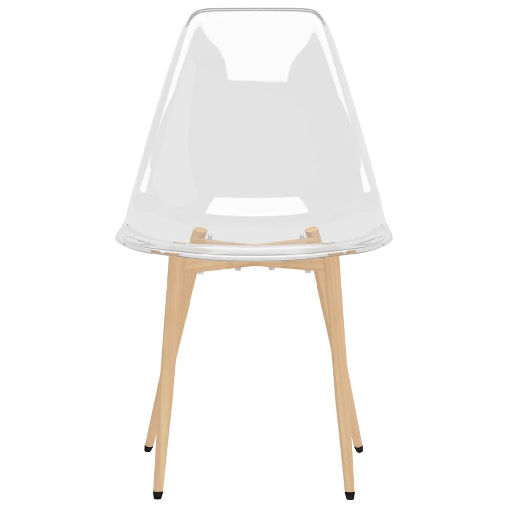 Dining chairs, 6 pcs, clear, PET