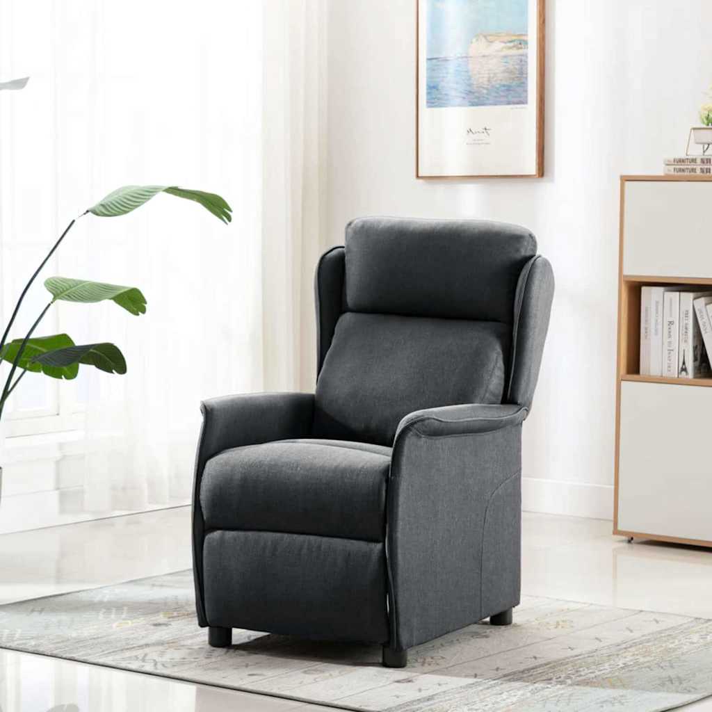 Reclining Armchair Dark grey 67.5 x 93.5 x 101.5 cm