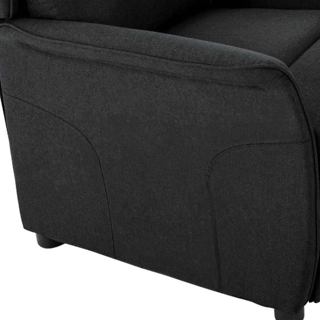 Atlošiamasis fotelis Juoda 67.5 x 93.5 x 101.5 cm audinys