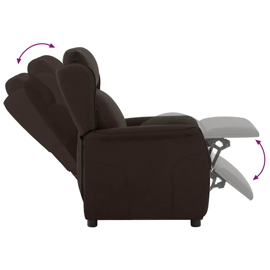 Recliner Dark brown 67.5 x 93.5 x 101.5 cm