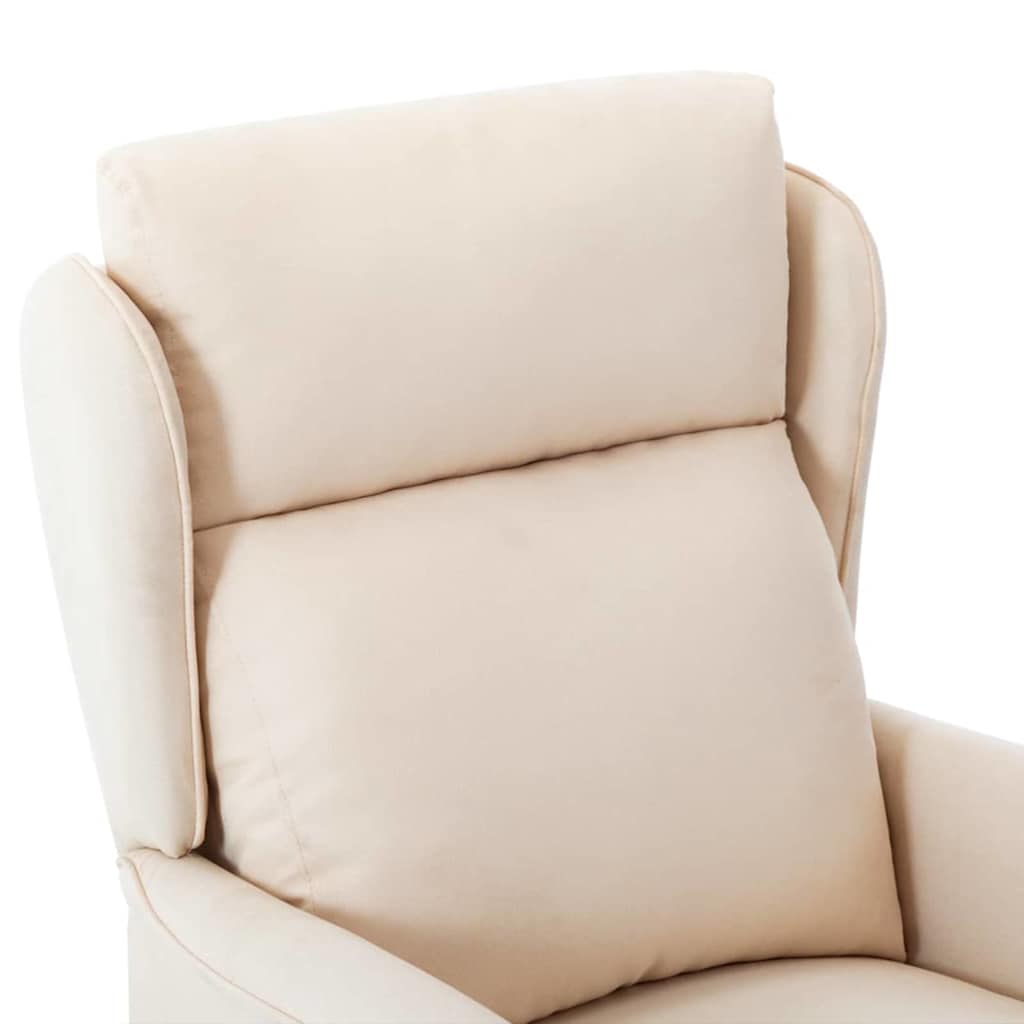Recliner Cream 66.5 x 94 x 101.5 cm Polyester