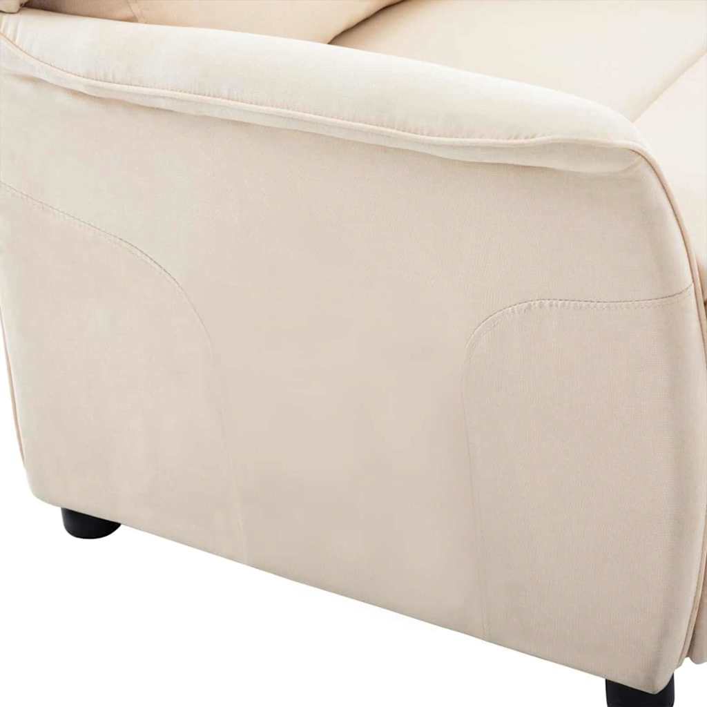 Recliner Cream 66.5 x 94 x 101.5 cm Polyester