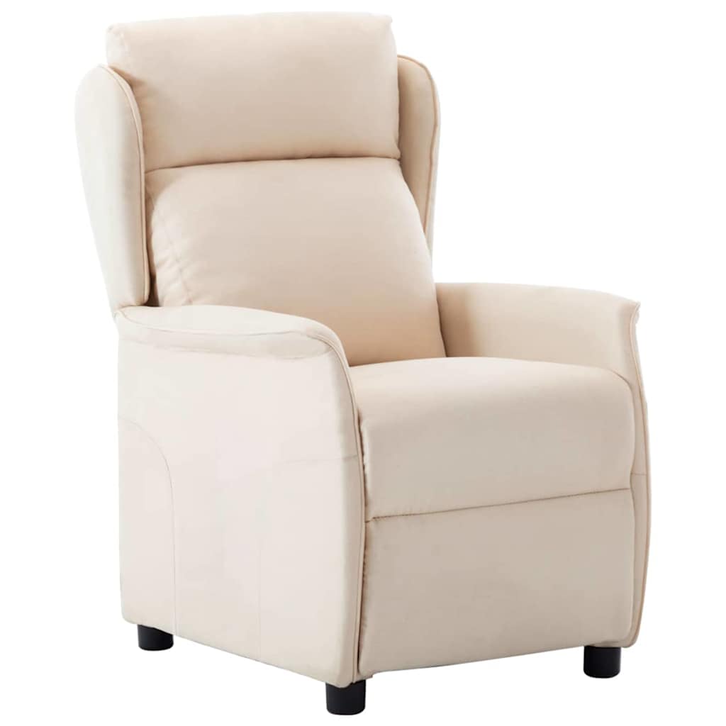 Recliner Cream 66.5 x 94 x 101.5 cm Polyester