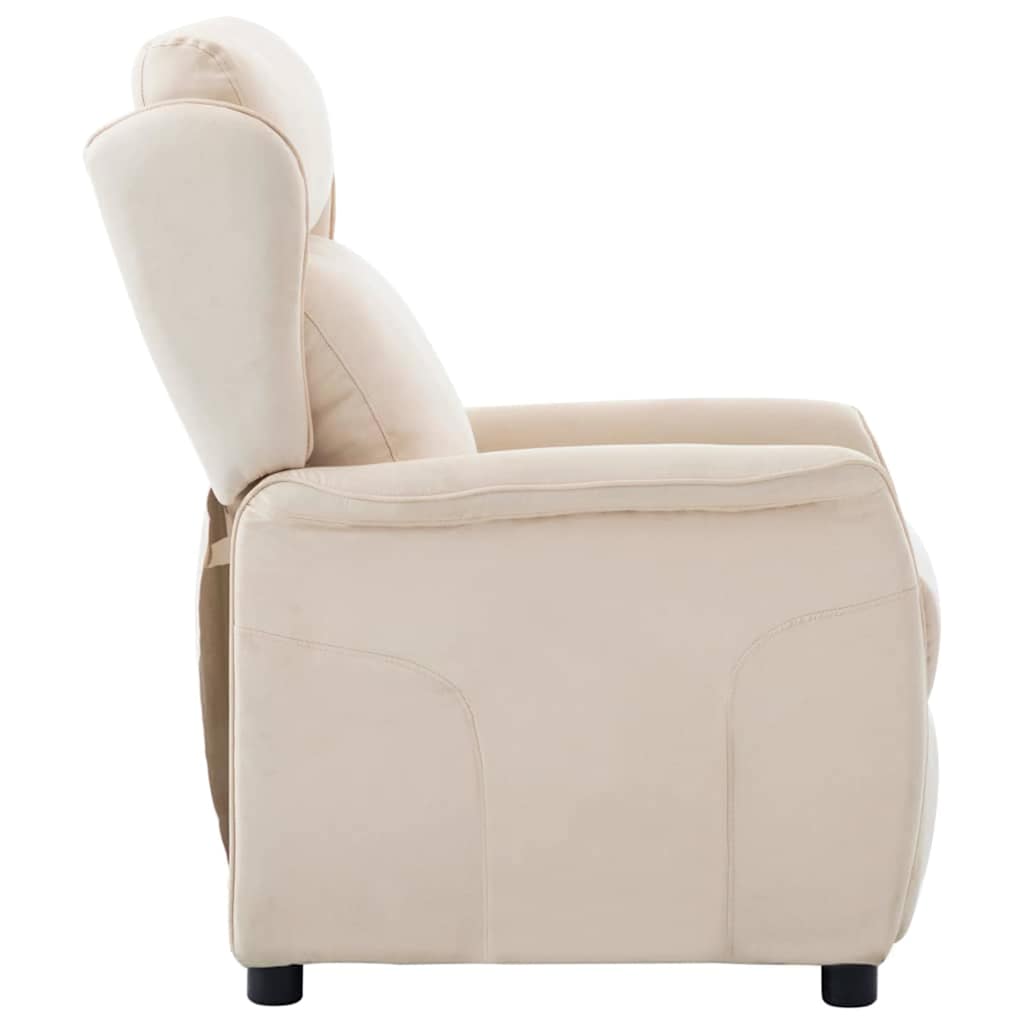 Recliner Cream 66.5 x 94 x 101.5 cm Polyester