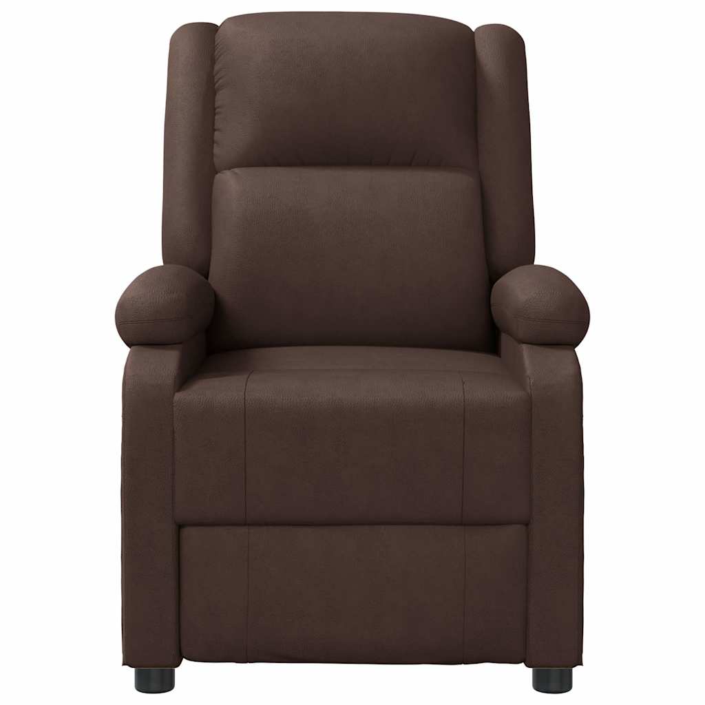 Massage chair, brown, artificial leather