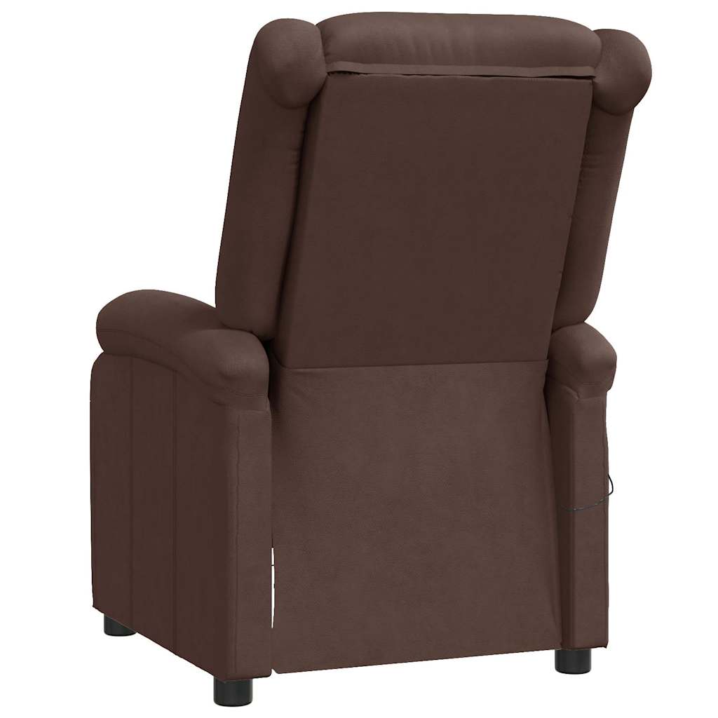 Massage chair, brown, artificial leather
