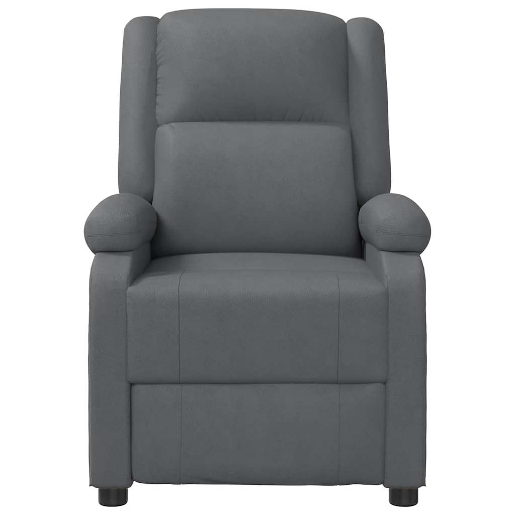 Recliner, grey, artificial leather