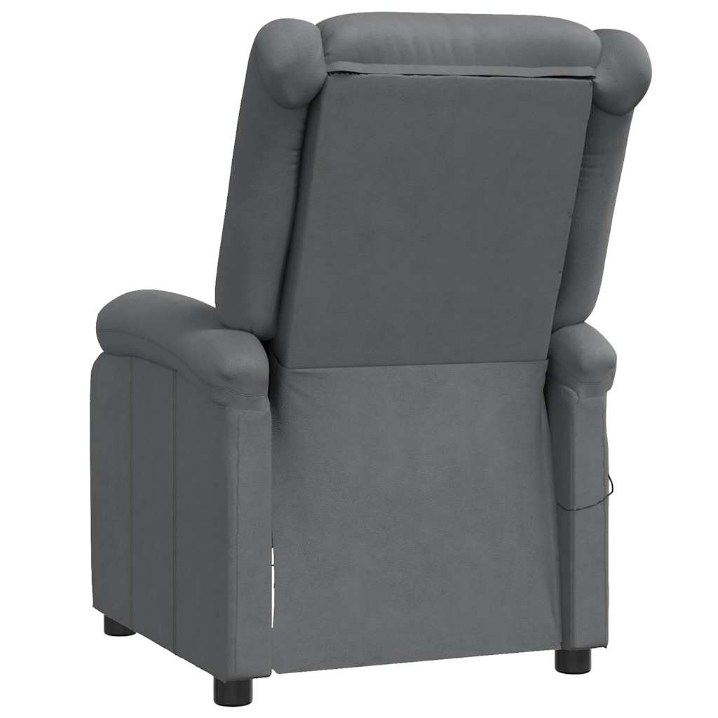 Recliner, grey, artificial leather