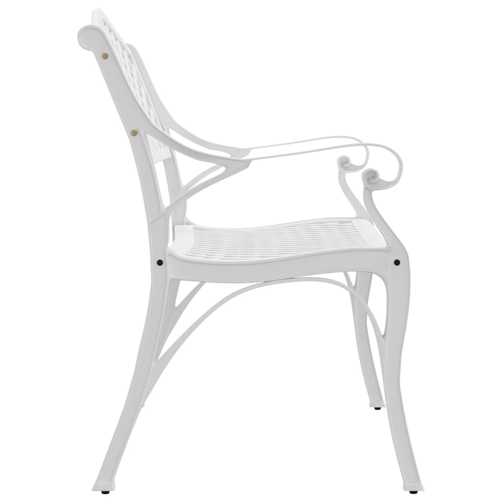Sodo suoliukas, baltos spalvos, 102cm, lietas aliuminis